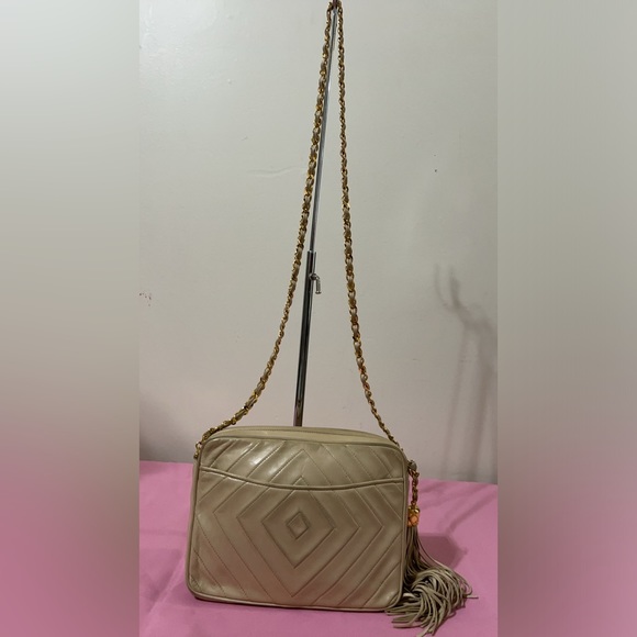 Chanel Lambskin Diamond CC Tassel Camera Bag - Picture 2 of 16